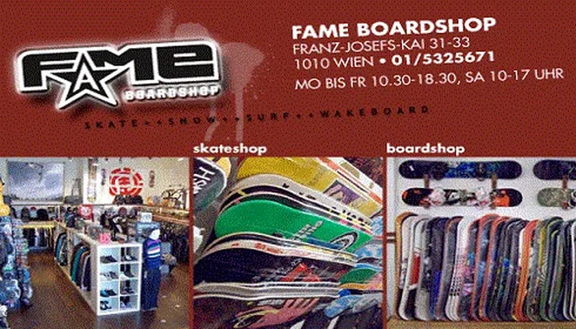 Flyer zum Fame-Boardshop Nightsession