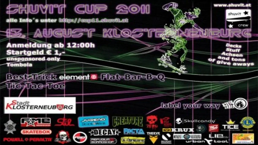 Flyer zum Shuvit Cup 2011 in Klosterneuburg