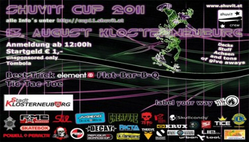Flyer zum Shuvit Cup 2011 in Klosterneuburg