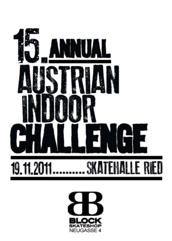 FLYER_HOCH_FRONT_2011 Front des Flyers zur Austrian Indoor Challenge