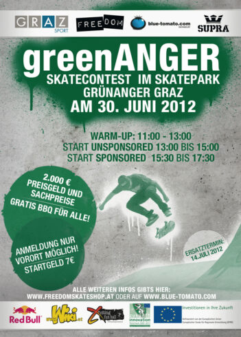 Der Flyer zum Grazer Skatecontest