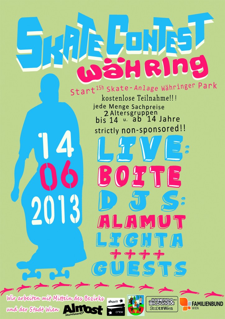 Flyer zum Währinger Skatecontest